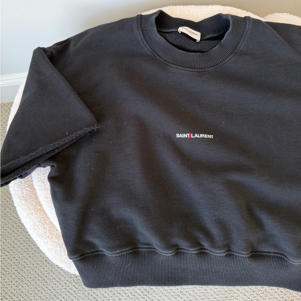 SAINT LAURENT short sleeve sweatshirt